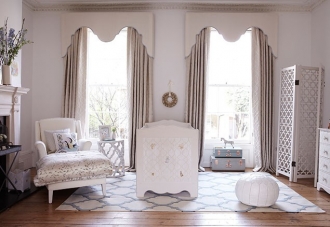 White and taupe nursery