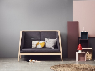 Leander cot in grey nursery