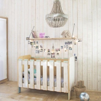 Vintage white nursery XO Circus cot