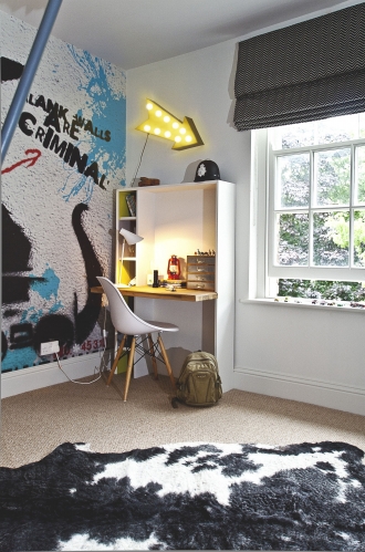 Desk in playroom