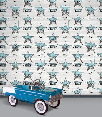 Dinosaurs Rock wallpaper in bedroom
