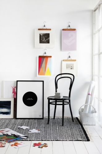 Chair in white bedroom