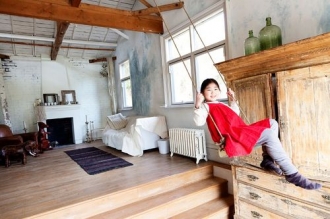 Swing in loft bedroom